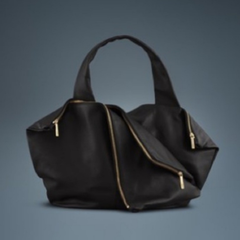 Lupo Barcelona Navy Blue Leather Tote